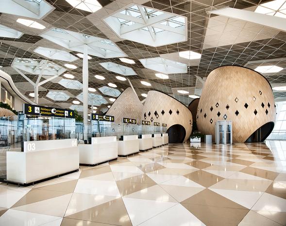 AHEC: La quercia bianca americana protagonista nel nuovo terminal dellAeroporto Internazionale Heydar Aliyev di Baku, in Azerbaigian